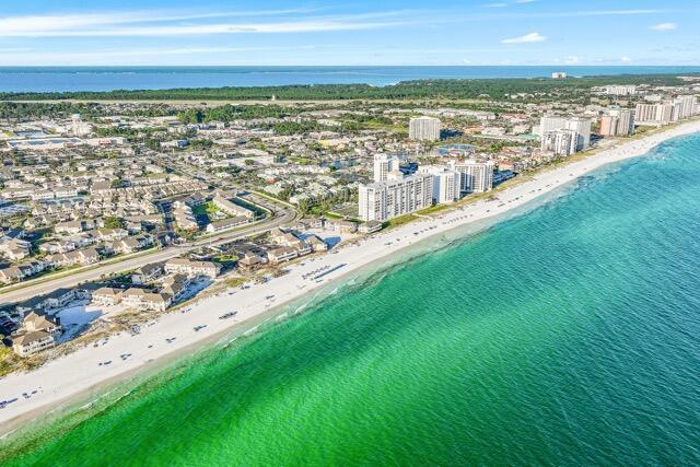 775 Gulf Shore Dr Unit 2033, Destin, FL 32541 - birds eye view of property featuring a city view, a view of the beach, and a water view