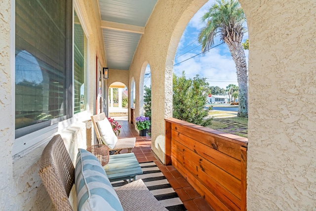 balcony with covered porch