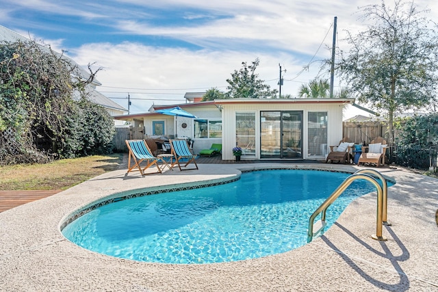 view of pool with a patio area