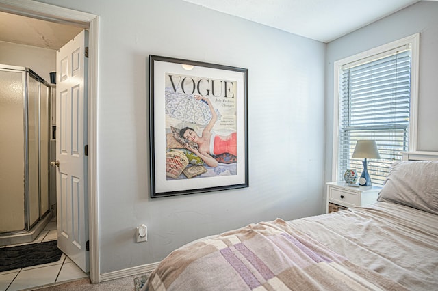 view of tiled bedroom