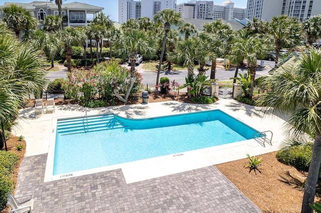 view of pool with a patio area