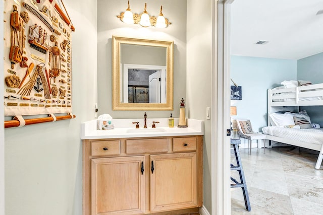 bathroom with vanity