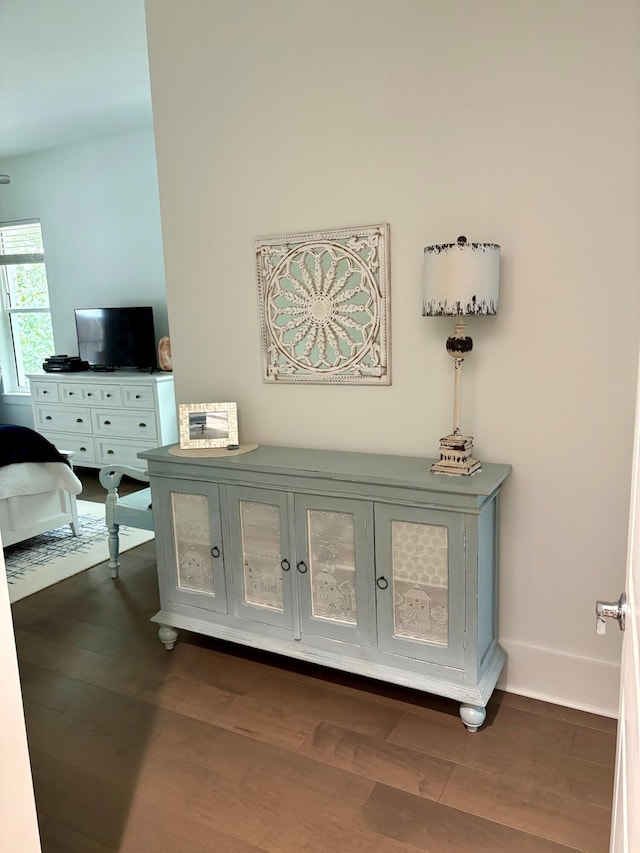 interior details with hardwood / wood-style floors