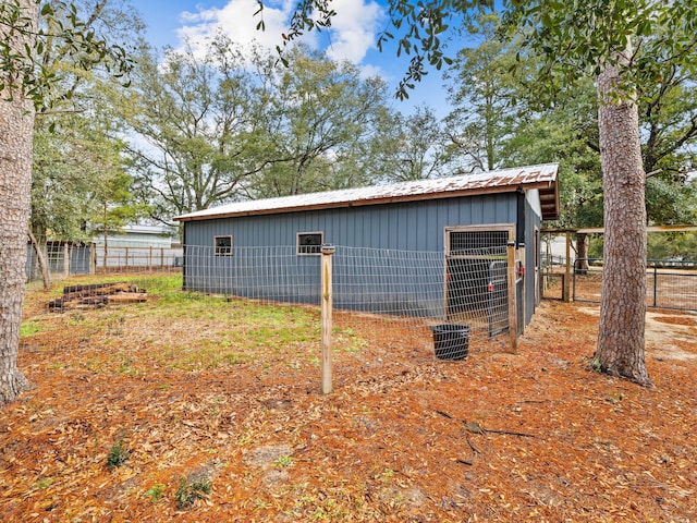 exterior space with an outdoor structure