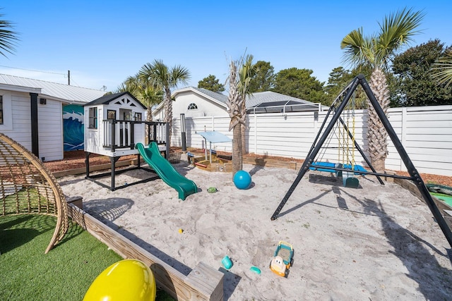 view of jungle gym