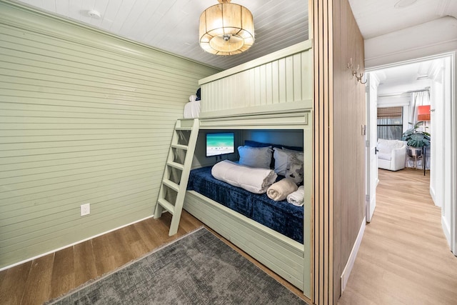 bedroom featuring light hardwood / wood-style floors