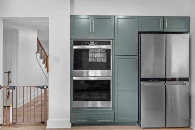 kitchen with appliances with stainless steel finishes