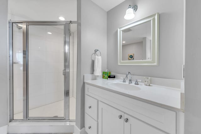 1110 Santa Rosa Blvd Unit C601, Fort Walton Beach, FL 32548 - bathroom featuring vanity and a shower stall