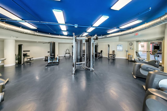 1110 Santa Rosa Blvd Unit C601, Fort Walton Beach, FL 32548 - exercise room with baseboards