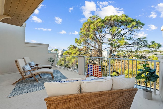 balcony featuring outdoor lounge area