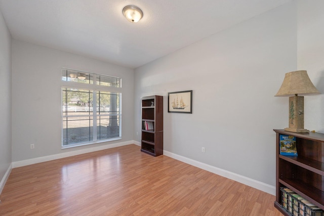 unfurnished room featuring light hardwood / wood-style floors