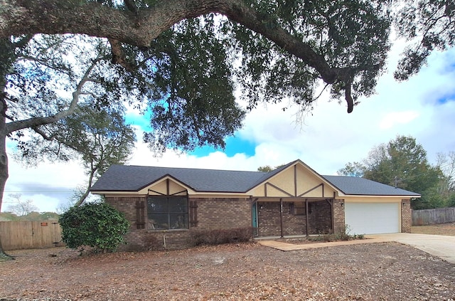 view of front of home featuring a garage