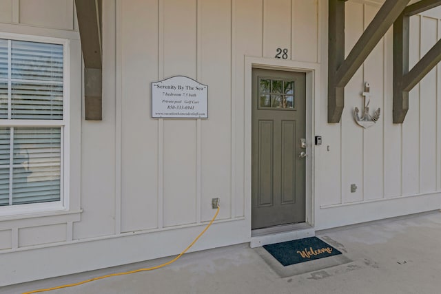 view of doorway to property