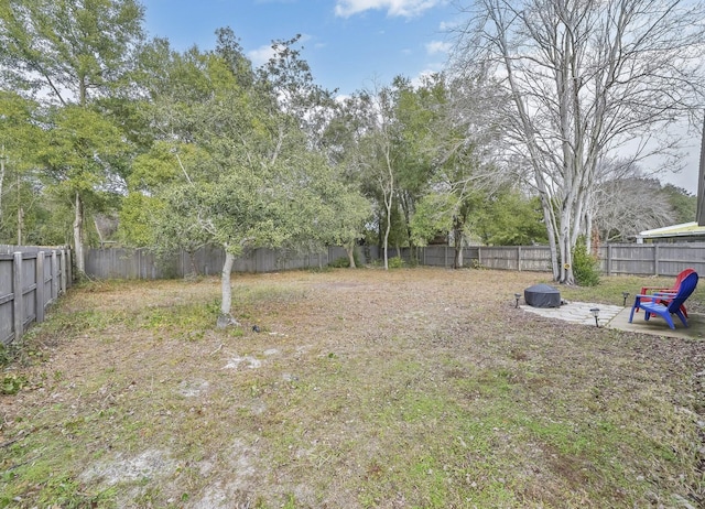 view of yard featuring a patio