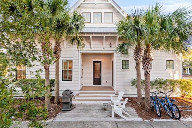 view of raised beach house