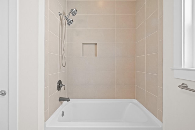 full bath with shower / bathing tub combination