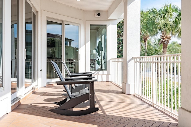 view of patio / terrace featuring a balcony