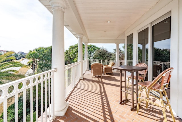 view of balcony