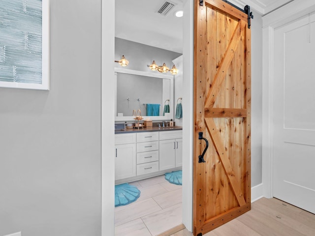 bathroom featuring vanity