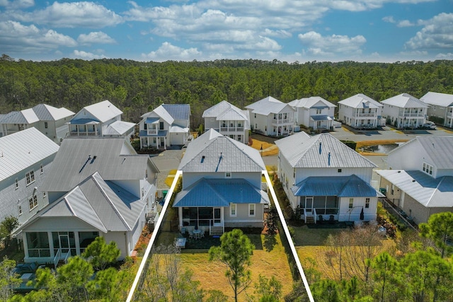 birds eye view of property