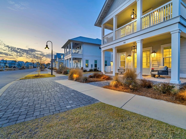 exterior space with a balcony