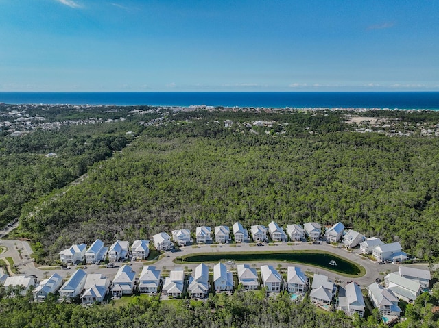 90 White Cottage Rd, Santa Rosa Beach, FL 32459 - drone / aerial view with a view of trees, a residential view, and a water view