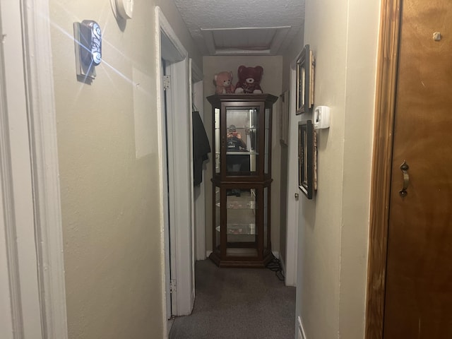 118 SE Carson Dr, Fort Walton Beach, FL 32548 - corridor with carpet flooring and attic access