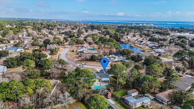 2185 Calle De Castelar, Navarre, FL 32566 - birds eye view of property featuring a water view