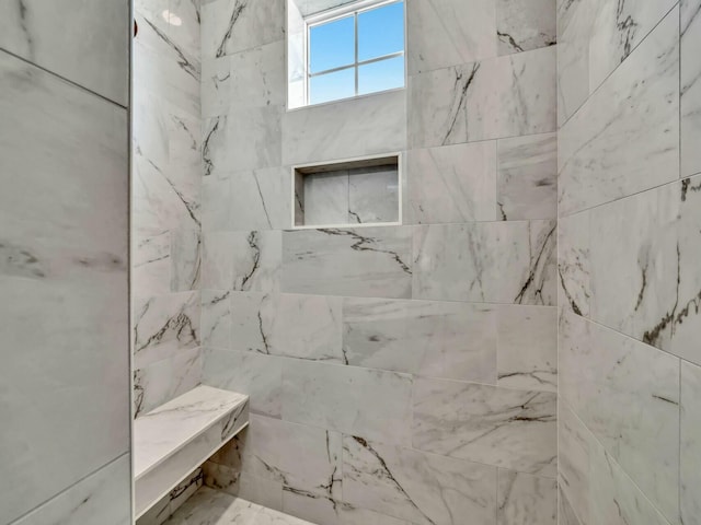 bathroom featuring a shower