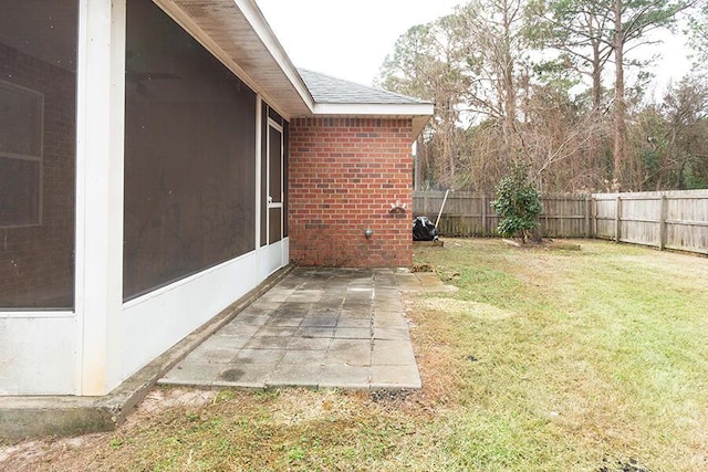 view of yard with a patio area