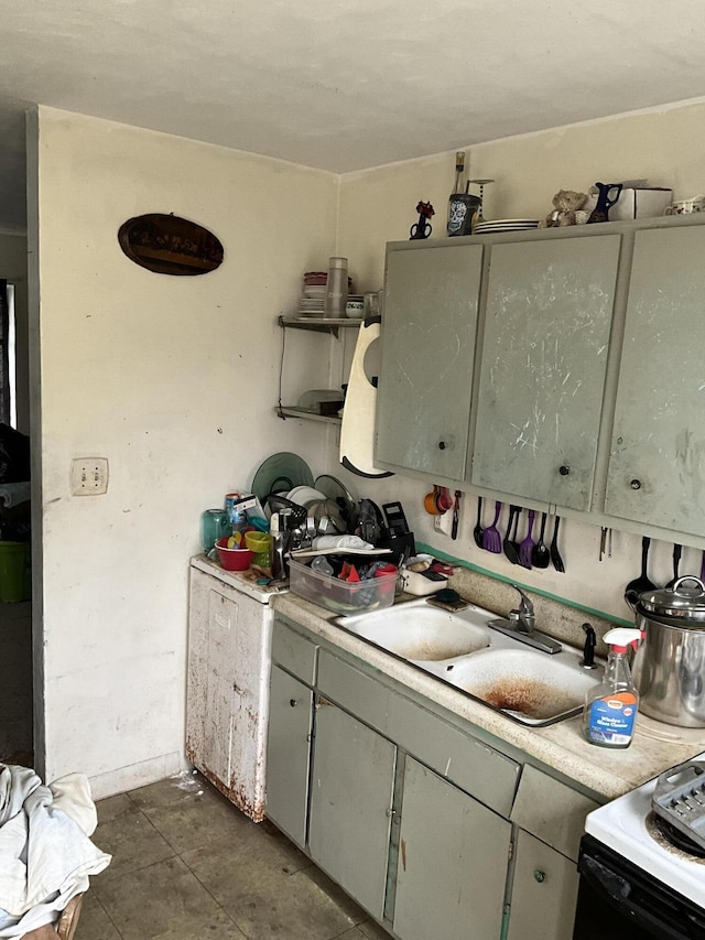 kitchen featuring sink and range