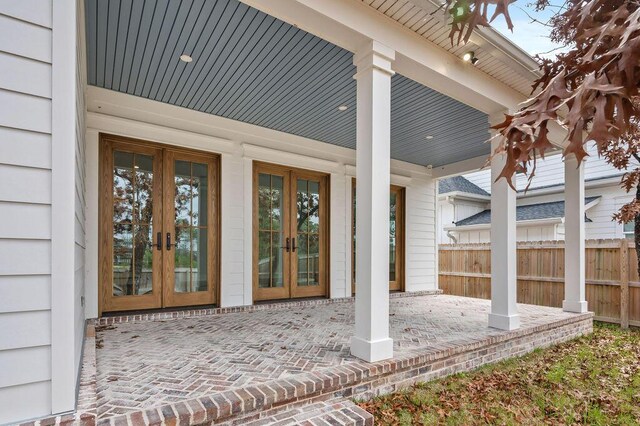 view of patio with french doors