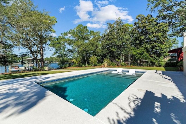 outdoor pool featuring a patio area