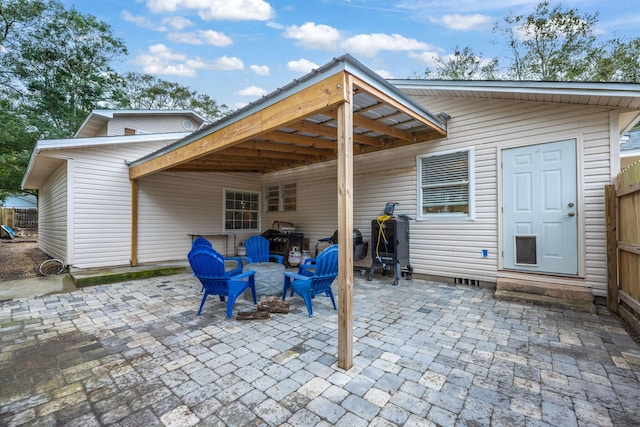 rear view of house featuring a patio area