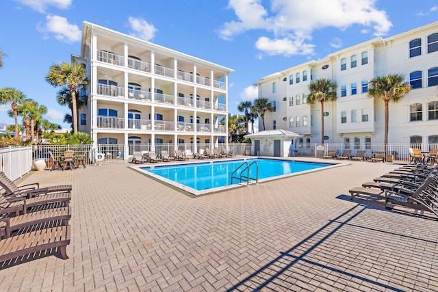 view of pool with a patio