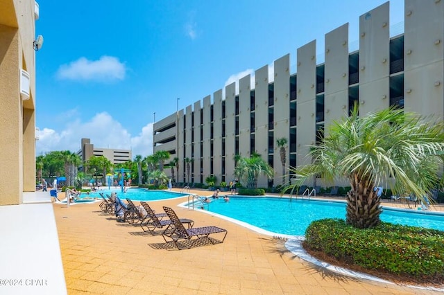 view of pool with a patio