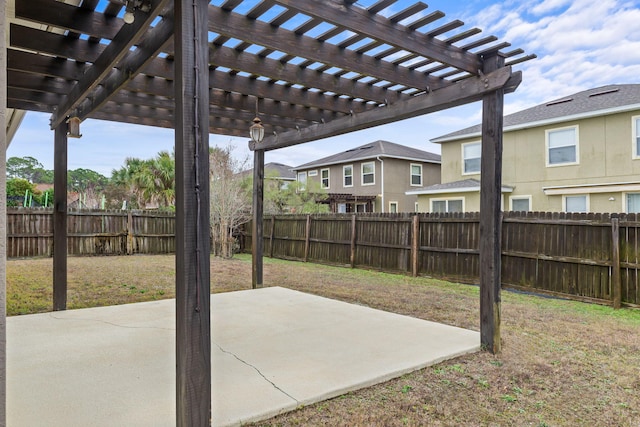 view of patio with a pergola