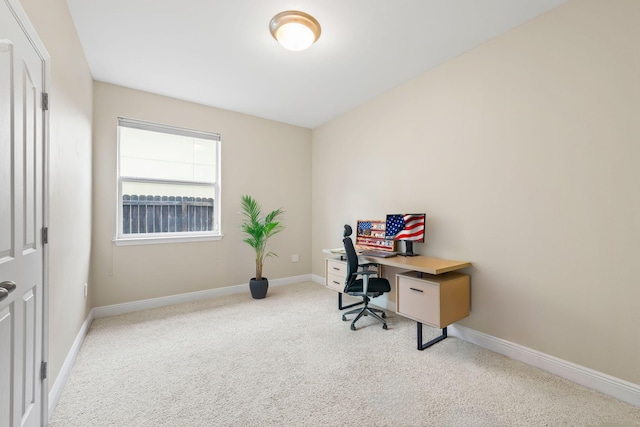 view of carpeted office