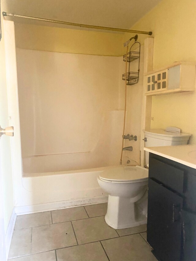 308 Miracle Strip Pkwy Unit 4C, Fort Walton Beach, FL 32548 - full bath with toilet, tile patterned flooring, shower / washtub combination, and vanity