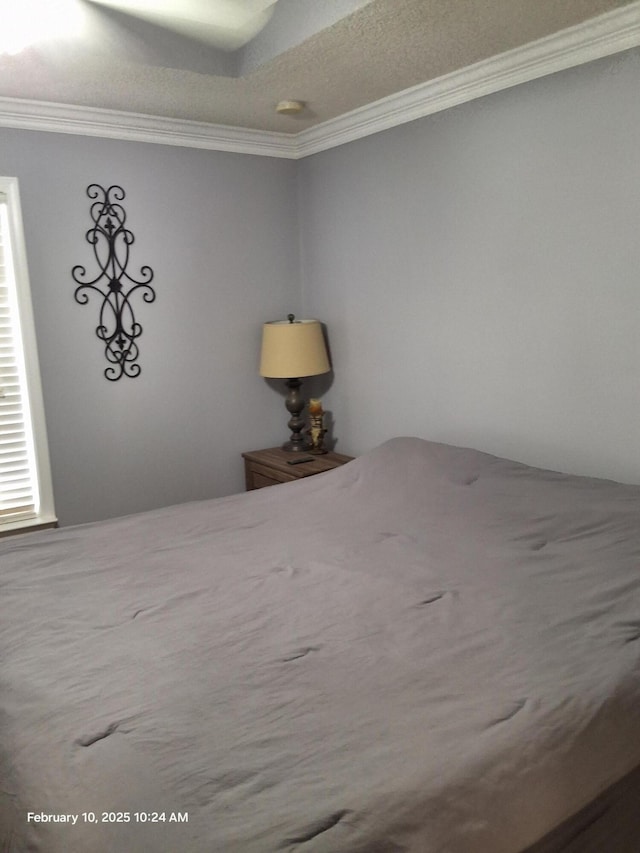 unfurnished bedroom with crown molding