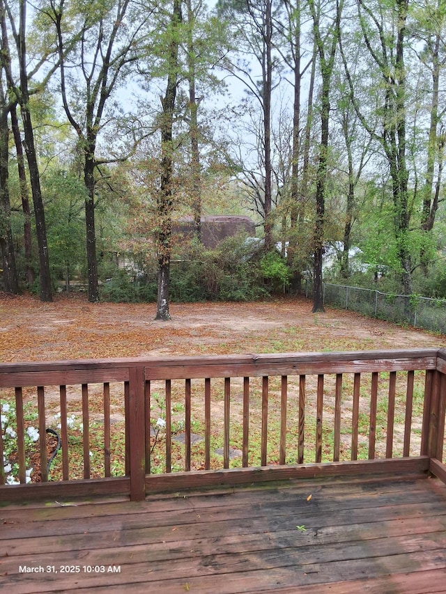 wooden deck with fence