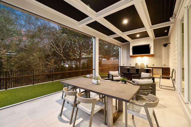 view of patio / terrace featuring an outdoor living space