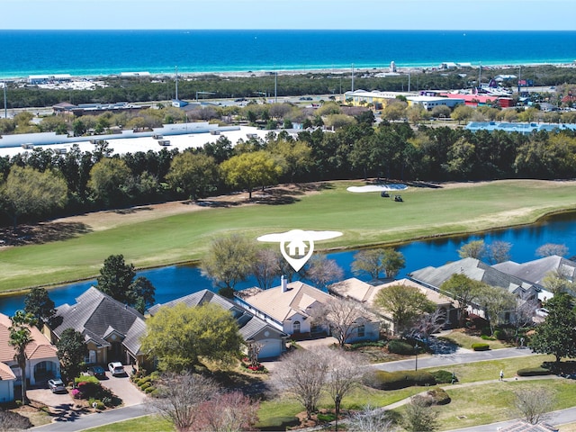 4328 Carriage Ln, Destin, FL 32541 - aerial view of a golf course and a large body of water