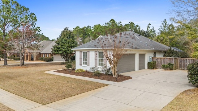 ranch-style house featuring a garage