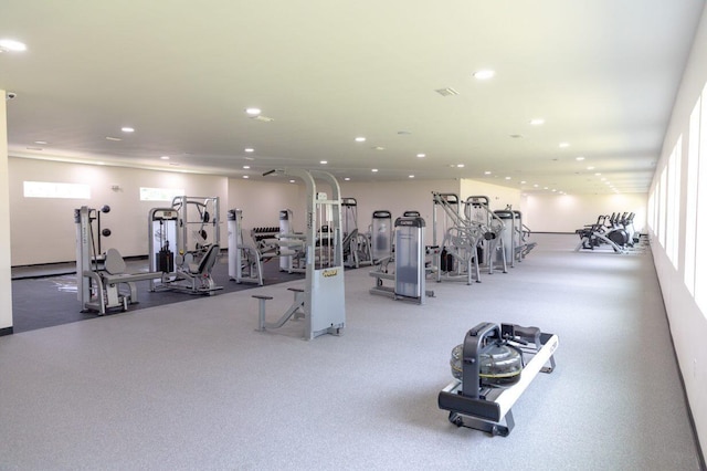 view of workout area