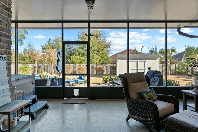 view of sunroom