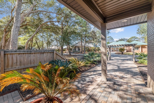 view of patio / terrace with fence