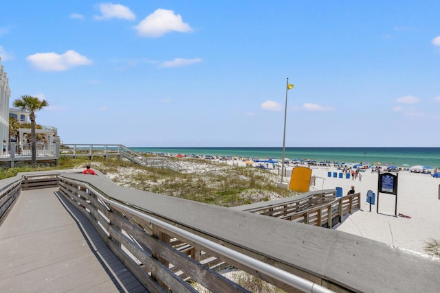 property view of water with a view of the beach