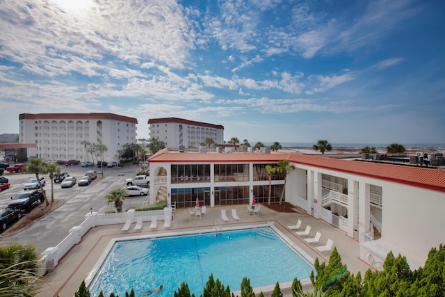 909 Santa Rosa Blvd Unit 611, Fort Walton Beach, FL 32548 - pool featuring a patio area and a city view