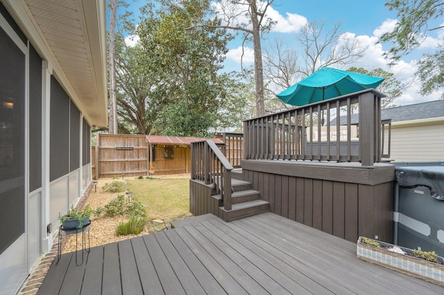 view of wooden deck